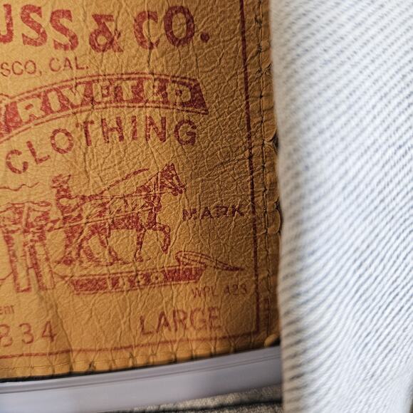 Vintage Levi's Denim Trucker Jacket Made In USA Men’s L 70598-4834 Made USA 90s - Picture 7 of 7